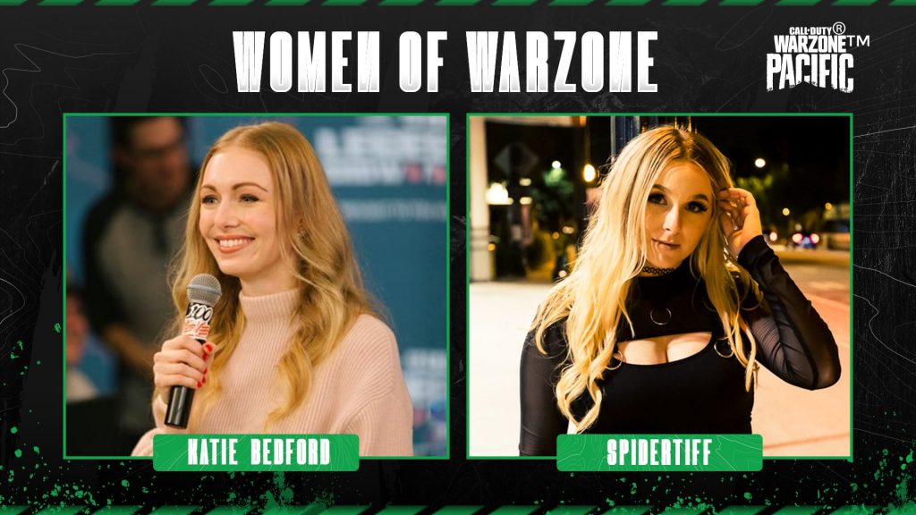 Women of Warzone casters Katie Bedford and Spidertiff
